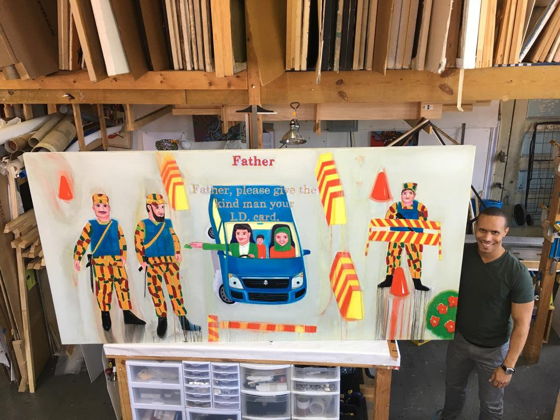 Pakistani artist Saba Khan political painting Ford Foundation