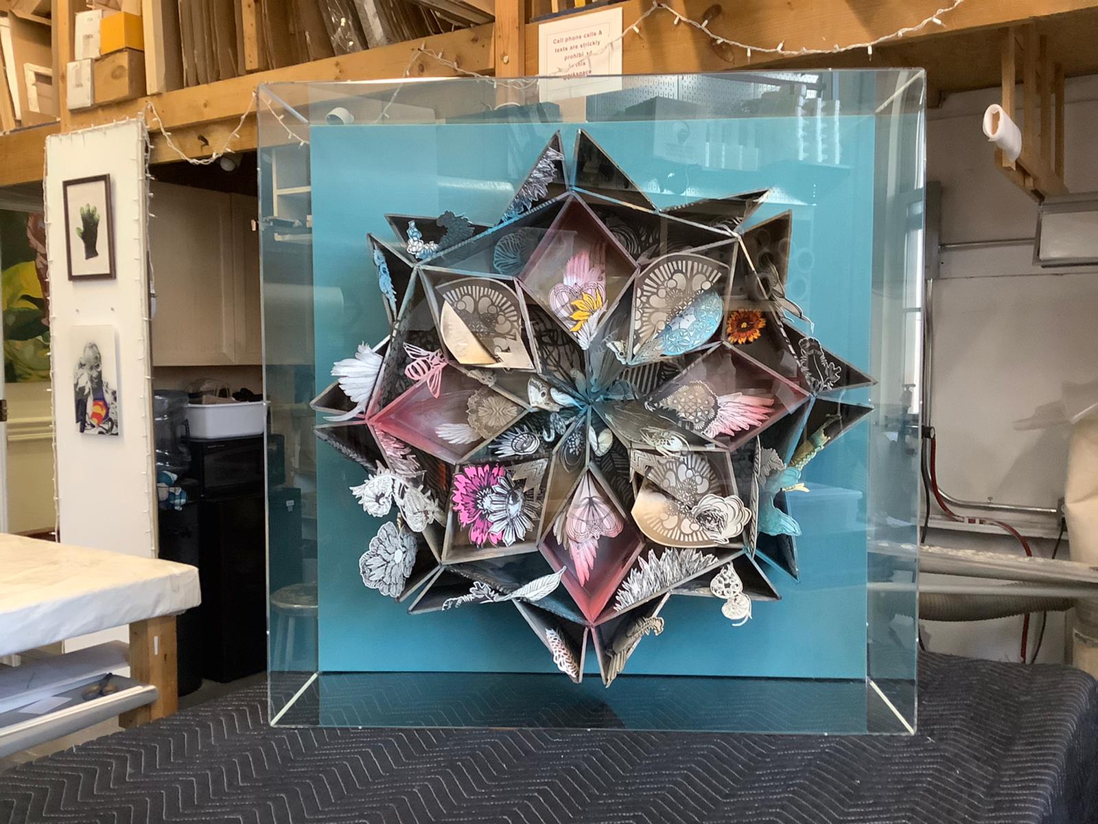 Plexiglass Box for Displaying Swoon Artwork - Frames and Stretchers -  Custom Framing Shop in NYC