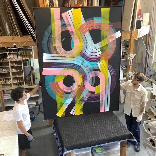 Massive Canvases by Yomar Augusto Framed at Frames and Stretchers