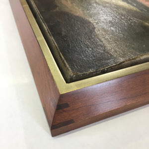 Museum Quality hardwood modern Floater frames with gilding for paintings