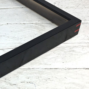 Museum Quality splined closed corner maple hardwood frame for paintings and photography - Black